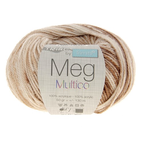 Meg Trimits – Camaïeu sable et brun (PE1520.111) Pelote de fil à tricoter Meg Trimits, coloris Camaïeu sable et brun