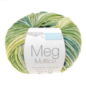 Pelote de fil à tricoter Meg Trimits, coloris Camaïeu vert olive
