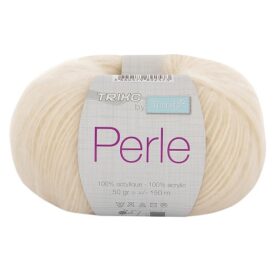 Pelote de fil à tricoter Perle Trimits, coloris Beige