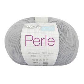 Pelote de fil à tricoter Perle Trimits, coloris Gris clair
