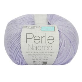 Pelote de fil à tricoter Perle nacrée Trimits, coloris Gris
