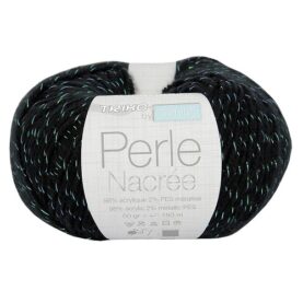 Pelote de fil à tricoter Perle nacrée Trimits, coloris Noir