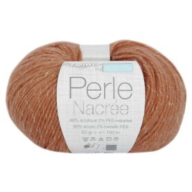 Pelote de fil à tricoter Perle nacrée Trimits, coloris Noisette