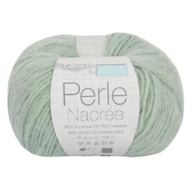 Pelote de fil à tricoter Perle nacrée Trimits, coloris Vert d'eau
