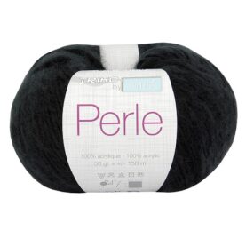 Pelote de fil à tricoter Perle Trimits, coloris Noir