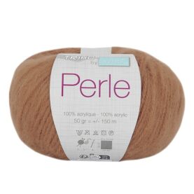 Pelote de fil à tricoter Perle Trimits, coloris Noisette