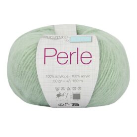 Pelote de fil à tricoter Perle Trimits, coloris Vert d'eau