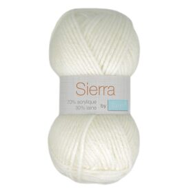 Pelote de fil à tricoter Sierra Trimits, coloris Blanc cassé