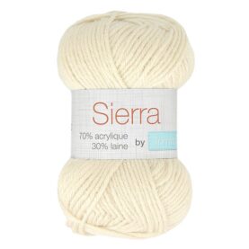 Pelote de fil à tricoter Sierra Trimits, coloris Écru