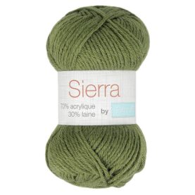 Pelote de fil à tricoter Sierra Trimits, coloris Vert kaki