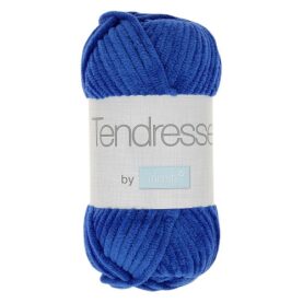 Pelote de fil à tricoter Tendresse Trimits, coloris Bleu roi
