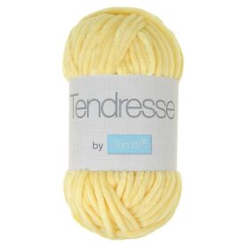 Pelote de fil à tricoter Tendresse Trimits, coloris Jaune vanille