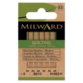 Aiguilles machine à coudre Quilting 80/12 - lot de 6 - Milward