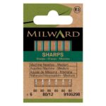 Aiguilles machine à coudre Sharps 80/12 - lot de 6 - Milward