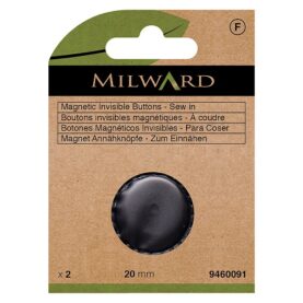 Bouton magnétique invisible à coudre 20 mm - Noir - Milward