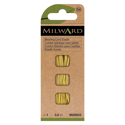 Élastique perle 1,3 mm × 3,6 m - Doré - Milward Élastique perle 1,3 mm × 3,6 m - Doré - Milward