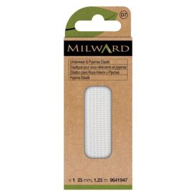 Élastique pour sous-vêtements et pyjamas 25 mm × 1,25 m - Blanc - Milward