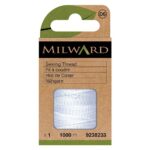 Fil à coudre polyester 1000 m - Blanc - Milward
