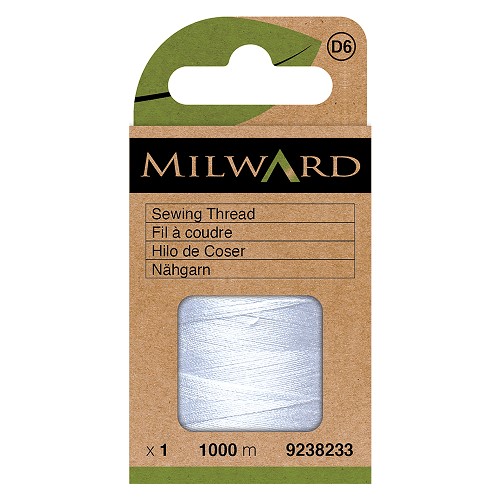 Fil à coudre polyester 1000 m - Blanc - Milward Fil à coudre polyester 1000 m - Blanc - Milward