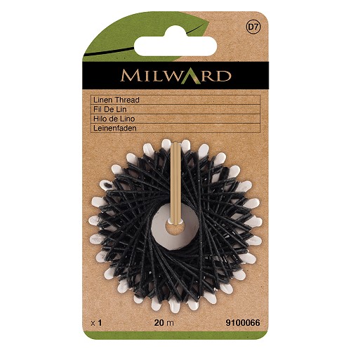 Fil de lin 20 m - Noir - Milward Fil de lin 20 m - Noir - Milward