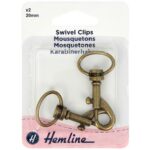 Mousquetons 20 mm bronze - lot de 2