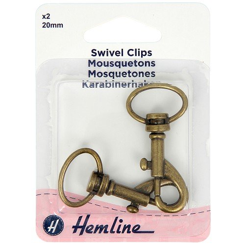 Mousquetons 20 mm bronze - lot de 2 Mousquetons 20 mm bronze - lot de 2
