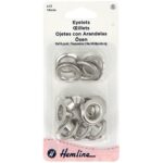 Œillets argentés 14 mm - lot de 12