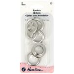 Œillets argentés 18 mm - lot de 8
