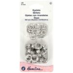 Œillets argentés 8 mm - lot de 36