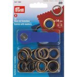 Œillets laiton Prym 14 mm - lot de 10