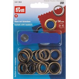 Œillets laiton Prym 14 mm - lot de 10