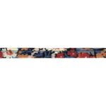 Passepoil Liberty 10 mm au mètre - Fleurs orange fond noir