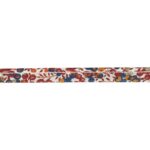 Passepoil Liberty 10 mm au mètre - Fleurs rouges et bleues