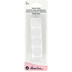 Pastilles auto-agrippantes adhésives 20 mm blanches - lot de 8