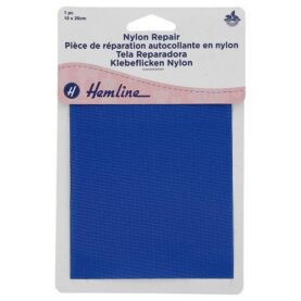 Pièce de réparation adhésive nylon 10 × 20 cm - bleu