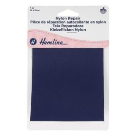 Pièce de réparation adhésive nylon 10 × 20 cm - bleu marine
