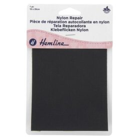 Pièce de réparation adhésive nylon 10 × 20 cm - noir