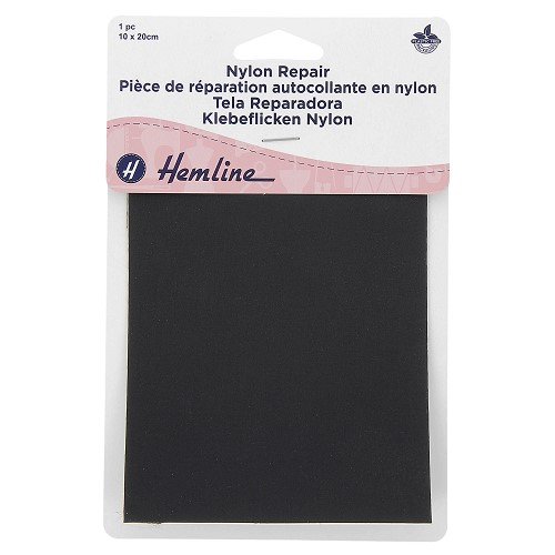 Pièce de réparation adhésive nylon 10 × 20 cm - noir Pièce de réparation adhésive nylon 10 × 20 cm - noir