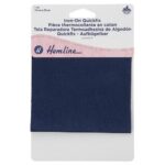 Pièce thermocollante 100 % coton 25 × 11 cm - bleu marine