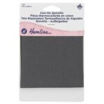 Pièce thermocollante 100 % coton 25 × 11 cm - gris