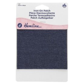 Pièce thermocollante 44 × 12 cm - jean foncé