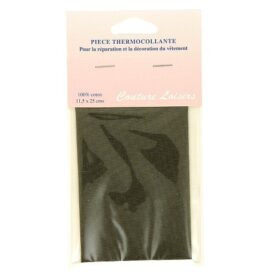 Pièce thermocollante percale 11,5 × 25 cm - kaki