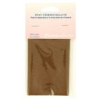 Pièce thermocollante percale 11,5 × 25 cm - marron