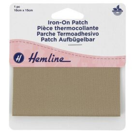 Pièce thermocollante sergé 15 × 10 cm - kaki