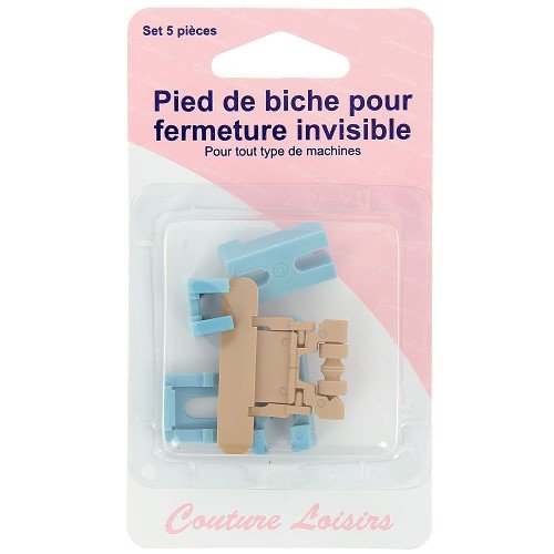 Pied de biche pour fermeture éclair invisible Pied de biche pour fermeture éclair invisible