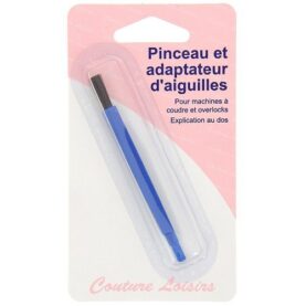 Pinceau de nettoyage avec enfile-aiguille pour machine à coudre