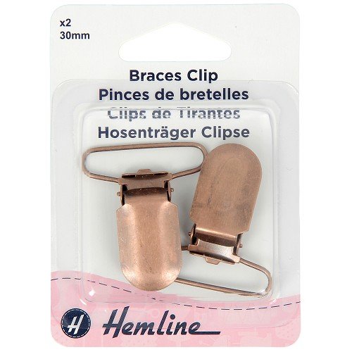 Pinces à bretelles 30 mm bronze - lot de 2 Pinces à bretelles 30 mm bronze - lot de 2