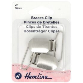 Pinces à bretelles 30 mm nickelées - lot de 2