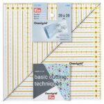 Règle de patchwork carrée Omnigrid 20 × 20 cm - métrique