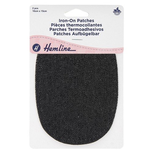 Renforts coudières jean noir 15 × 10 cm - lot de 2 Renforts coudières jean noir 15 × 10 cm - lot de 2